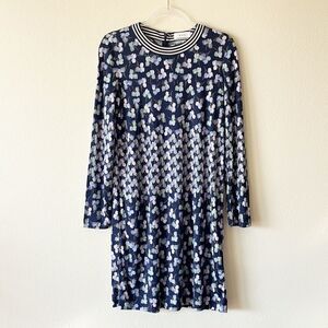 A.L.C. Floral Print 100% Silk Sheath Long Sleeve Dress